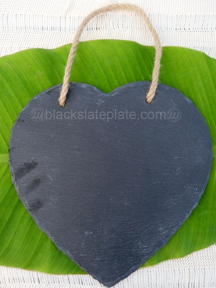 heart shape chrismas slate decorative plaque