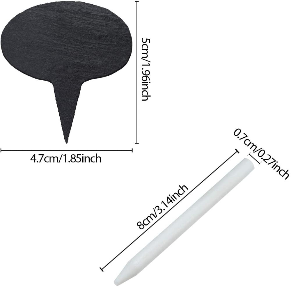 wholesale natural black 5cm*4.7cm slate stone cheese marker