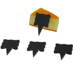 Set of 4 Creative black slate cheese marker labels tags